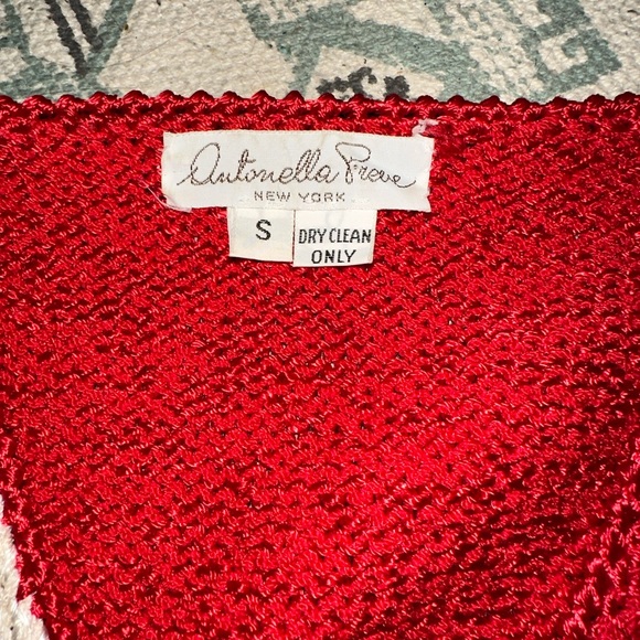 Vintage red floral sweater - Picture 6 of 6